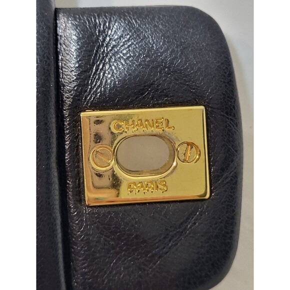 CHANEL MATELASSE 34 Single Flap Double Chain Shoulder Bag Lambskin - Picture 15 of 16